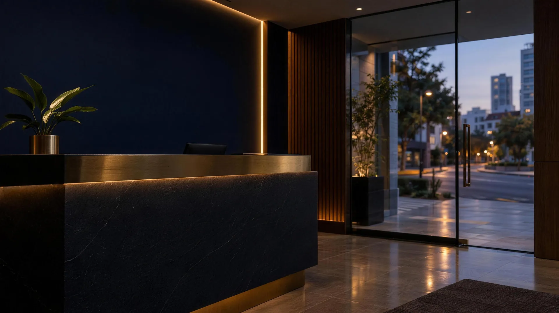 Recepción de la oficina de Cardich Consultores en Santiago de Surco, Lima
